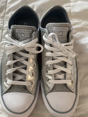 Silver Converse size 8.5